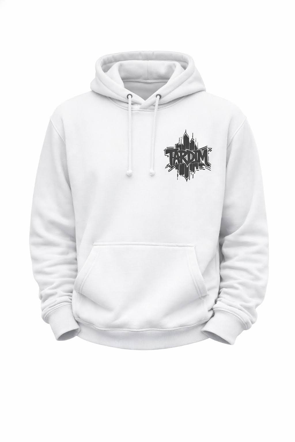Urban Skyline Unisex Hoodie – Premium Optic White Streetwear Pullover